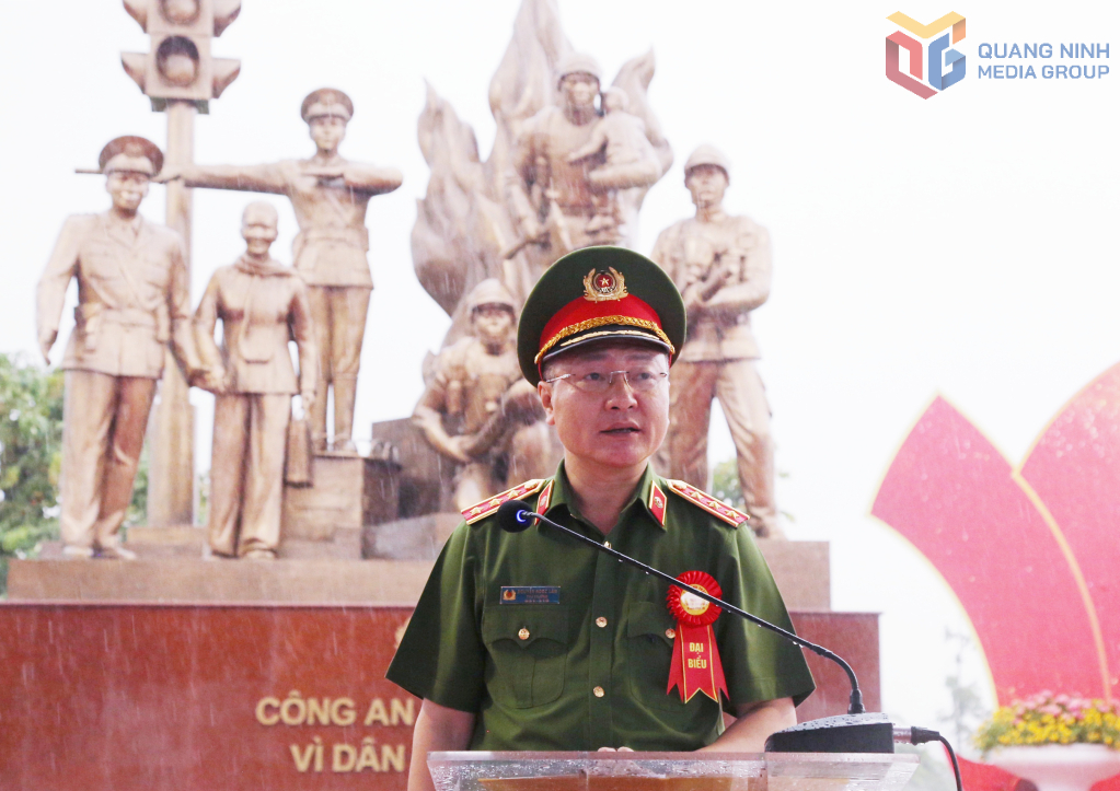 Thượng tướng Nguyễn Ngọc Lâm, Thứ trưởng Bộ Công an phát biểu tại buổi lễ.