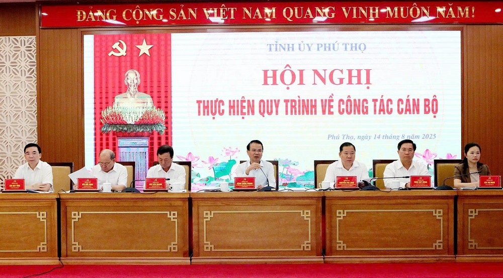 Phú Thọ tổ chức hội nghị Ban Thường vụ Tỉnh ủy thực hiện quy trình về công tác cán bộ