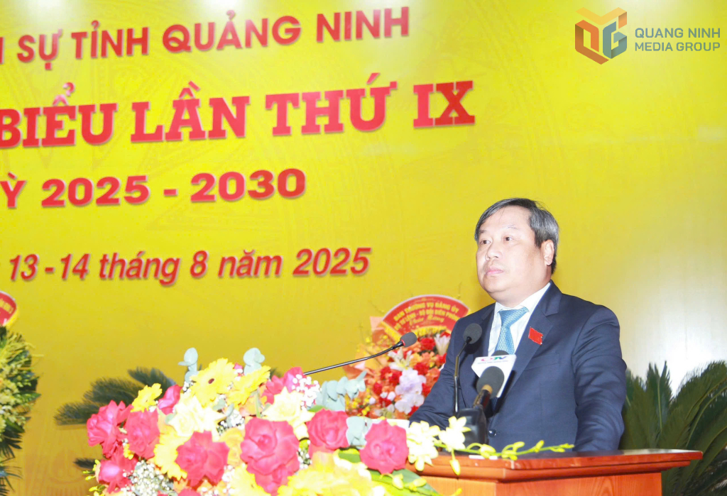 Ông Vũ Đại Thắng, Ủy viên Trung ương Đảng, Bí thư Tỉnh ủy, Trưởng Đoàn ĐBQH tỉnh, Bí thư Đảng ủy Quân sự tỉnh Quảng Ninh, phát biểu bế mạc Đại hội. Ông Vũ Đại Thắng, Ủy viên Trung ương Đảng, Bí thư Tỉnh ủy, Trưởng Đoàn ĐBQH tỉnh, Bí thư Đảng ủy Quân sự tỉnh Quảng Ninh, phát biểu bế mạc Đại hội.