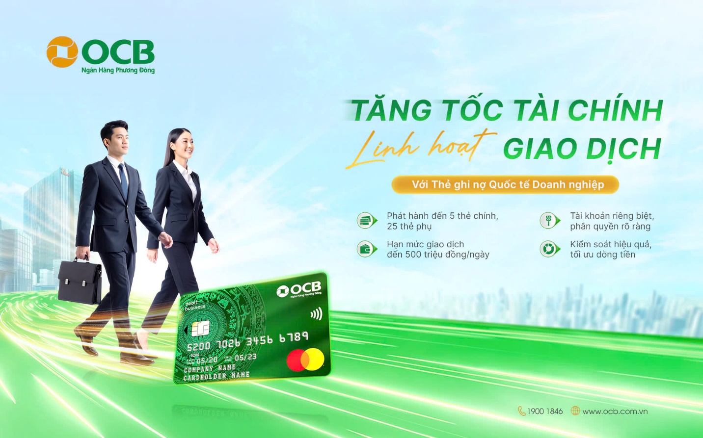 Thẻ ghi nợ quốc tế doanh nghiệp được nâng cấp mang đến nhiều tiện ích mới