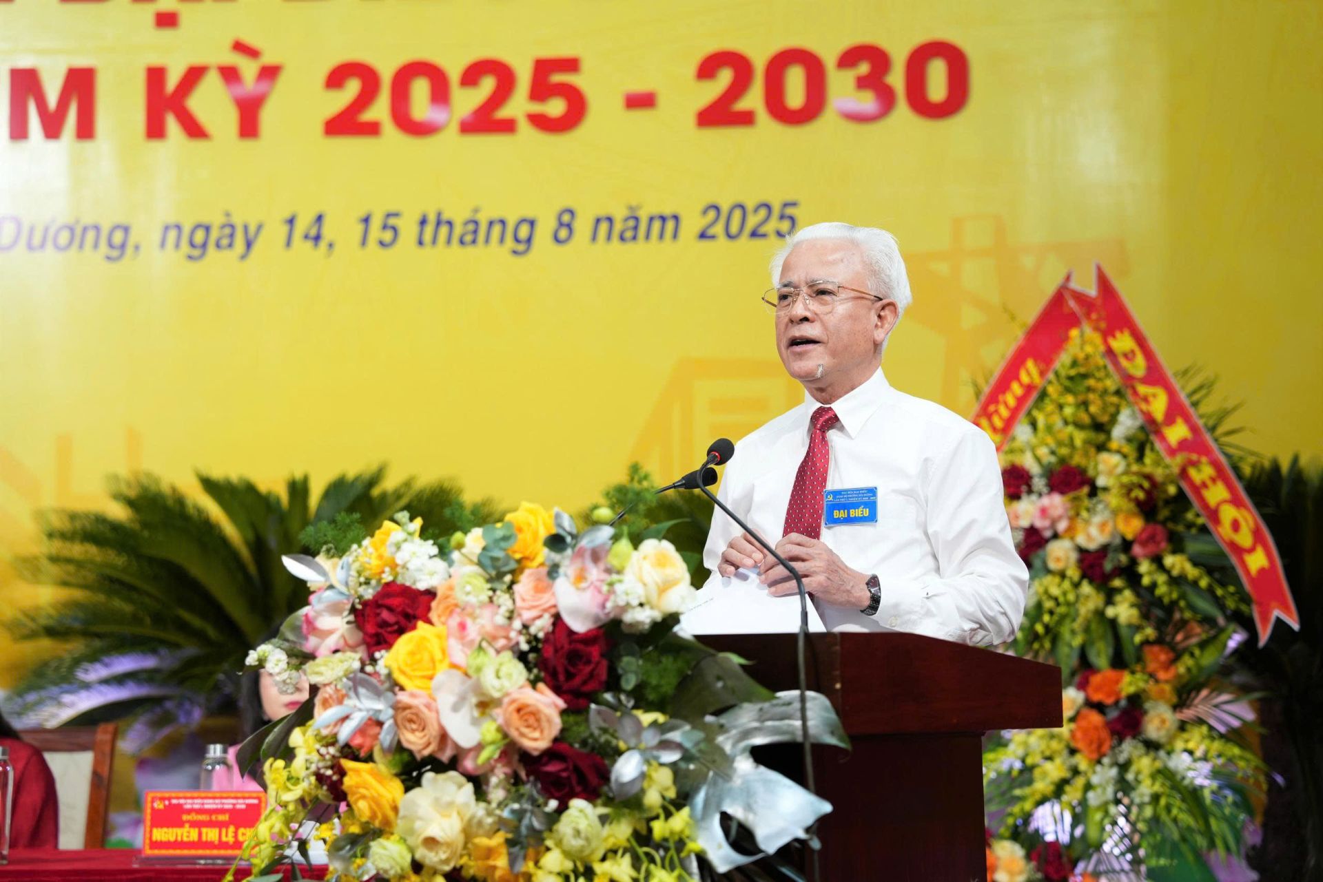 Đồng chí Nguyễn Đình Chuyến, Uỷ viên Ban Thường vụ, Trưởng Ban Nội chính Thành ủy phát biểu chỉ đạo Đại hội.