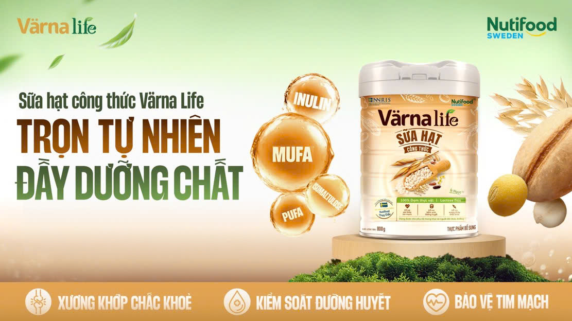 Sữa hạt công thức Värna Life, giải pháp dinh dưỡng từ thiên nhiên cho mỗi ngày “tươi khỏe”