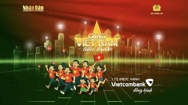 Vietcombank đồng hành cùng chương trình với thông điệp “1 tỷ bước xanh - Cùng Việt Nam tiến bước”. Ảnh: VCB
