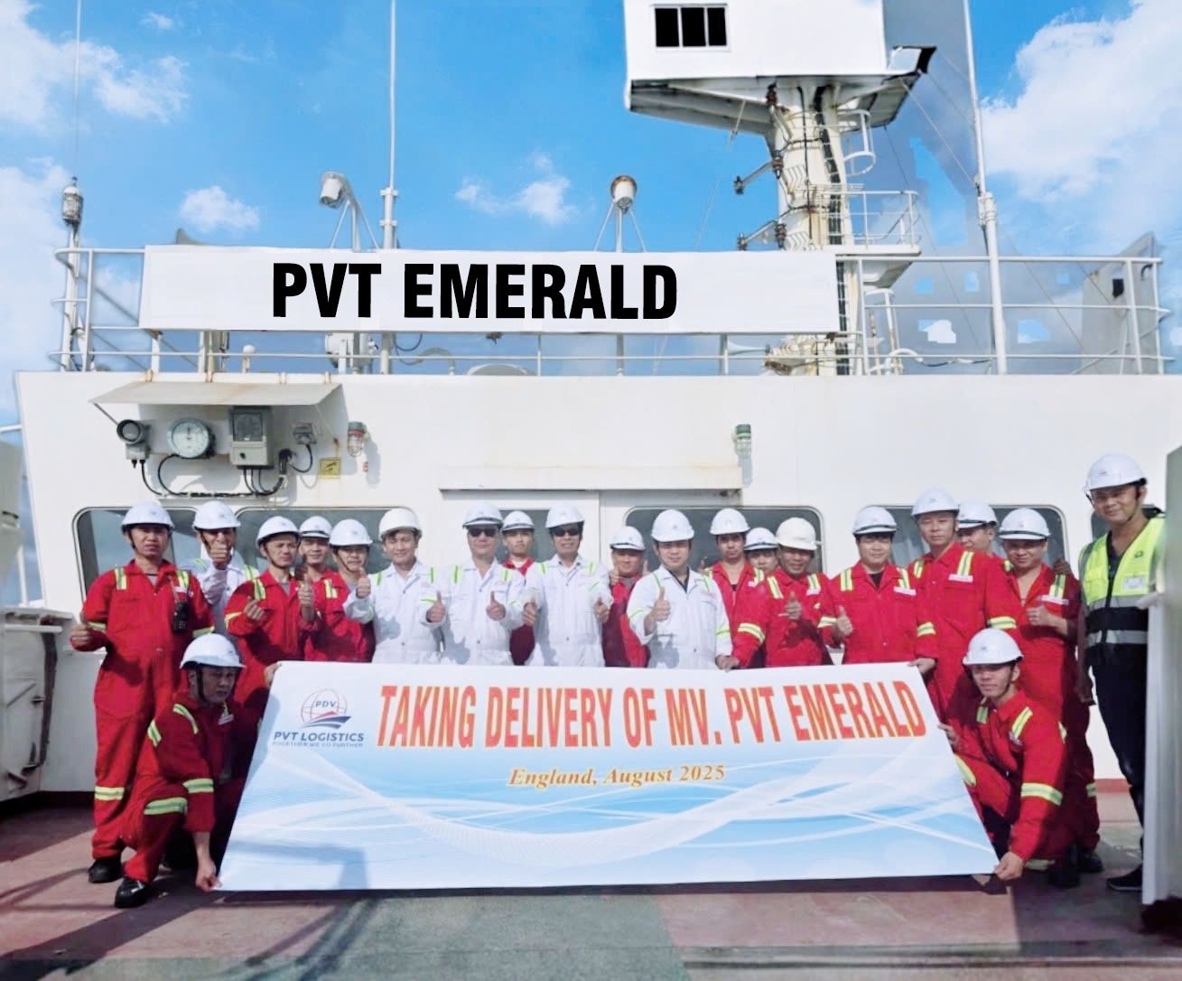 PVT Logistics tổ chức Lễ bàn giao và tiếp nhận thành công tàu PVT Emerald tại cảng Falmouth, Vương quốc Anh