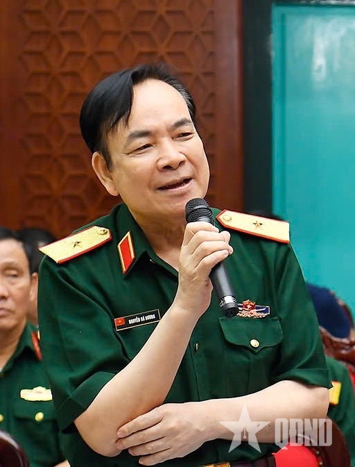 Thiếu tướng, PGS, TS, NGND NGUYỄN BÁ DƯƠNG, Phụ trách Nhóm Chuyên gia 35, Quân ủy Trung ương. Thiếu tướng, PGS, TS, NGND NGUYỄN BÁ DƯƠNG, Phụ trách Nhóm Chuyên gia 35, Quân ủy Trung ương.