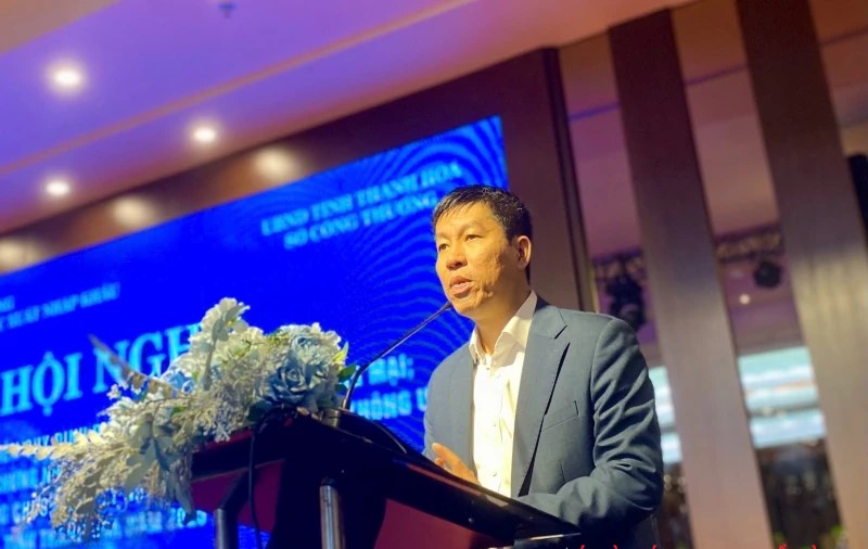 Ông Chu Thắng Trung, Phó Cục trưởng Cục Phòng vệ Thương mại (Bộ Công Thương) phát biểu.