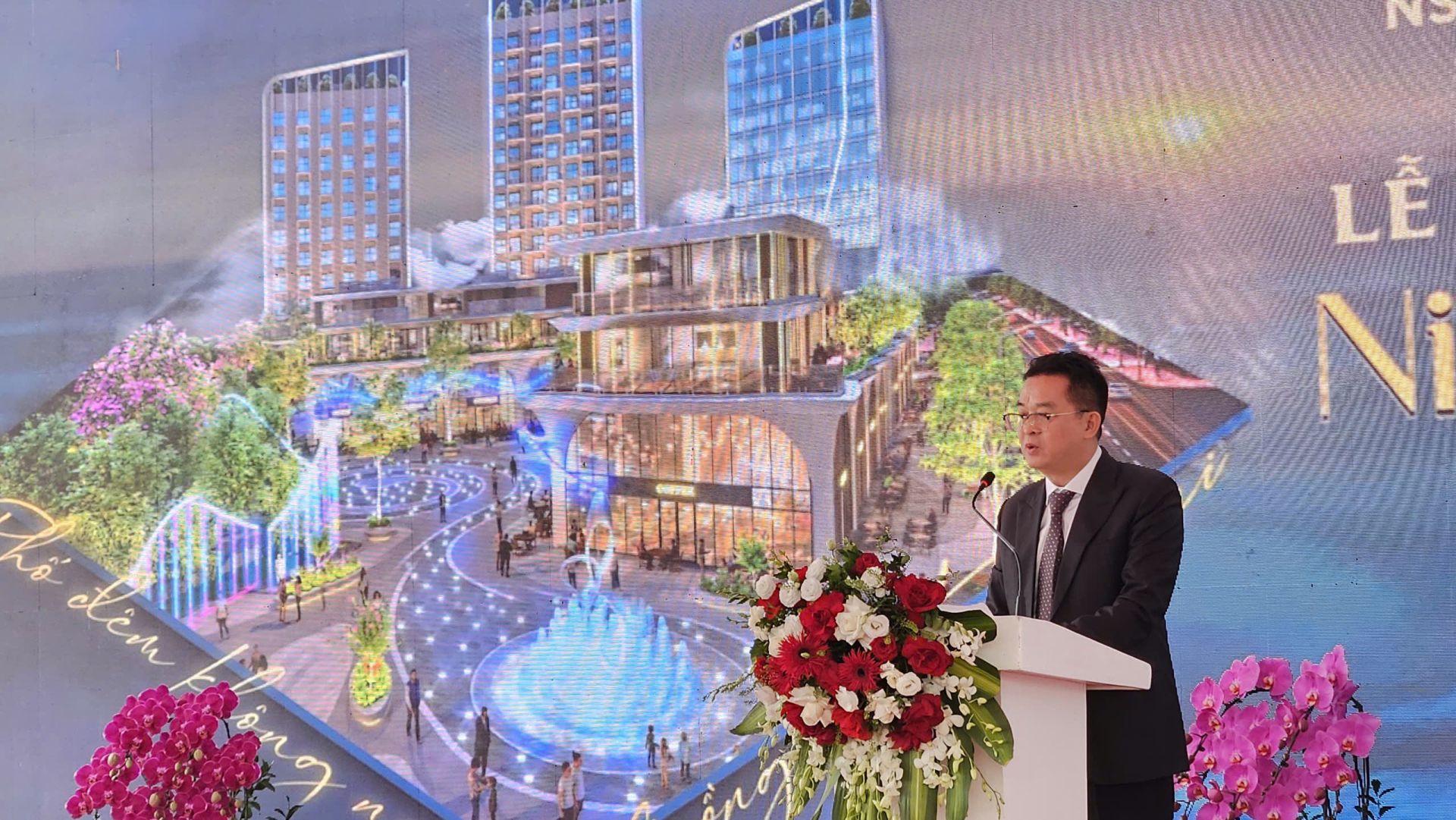 Ông Nguyễn Văn Luân – Chủ tịch HĐQT kiêm Tổng Giám đốc TD Group phát biểu tại Lễ động thổ