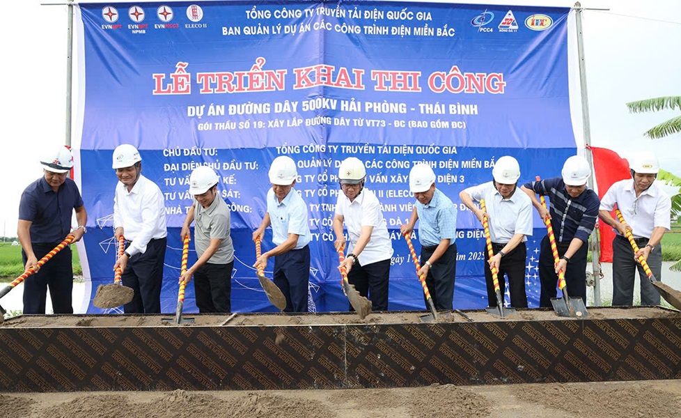Lễ khởi công dự án đường dây 500kV Hải Phòng - Thái Bình Lễ khởi công dự án đường dây 500kV Hải Phòng - Thái Bình