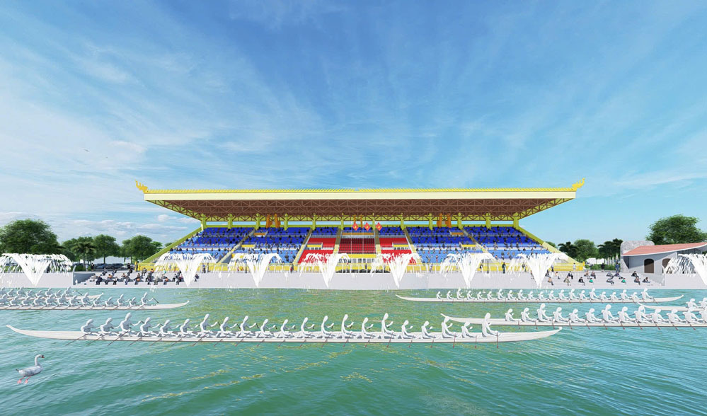 Vĩnh Long: Khởi công dự án Kè chống sạt lở bờ sông Láng Thé kết hợp khán đài đua ghe ngo