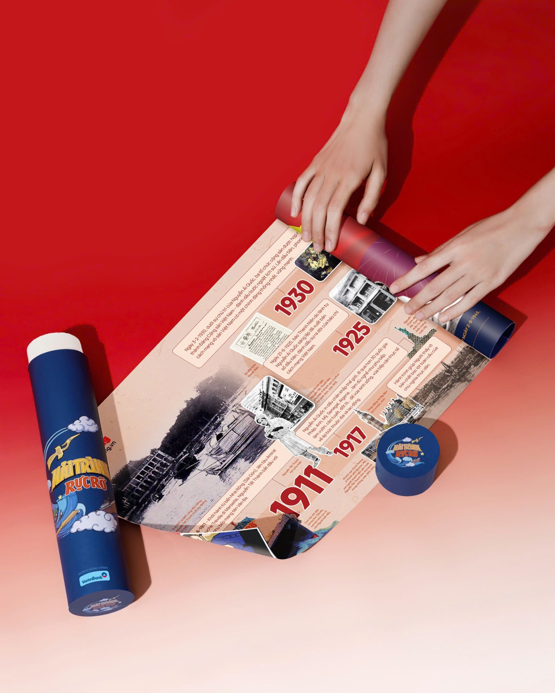 Ấn phẩm infographic tái hiện hành trình lịch sử từ năm 1911, khi Nguyễn Tất Thành rời Bến Nhà Rồng, bắt đầu cuộc hành trình tìm đường cứu nước, đến năm 1945, khi Chủ tịch Hồ Chí Minh đọc bản Tuyên ngôn Độc lập.