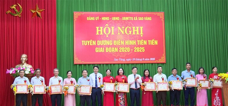 Xã Sao Vàng biểu dương điển hình tiên tiến giai đoạn 2020 – 2025