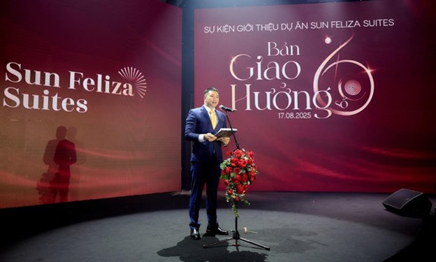 Đại diện Sun Property - thành viên Sun Group phát biểu tại sự kiện Ảnh: AD Đại diện Sun Property - thành viên Sun Group phát biểu tại sự kiện Ảnh: AD