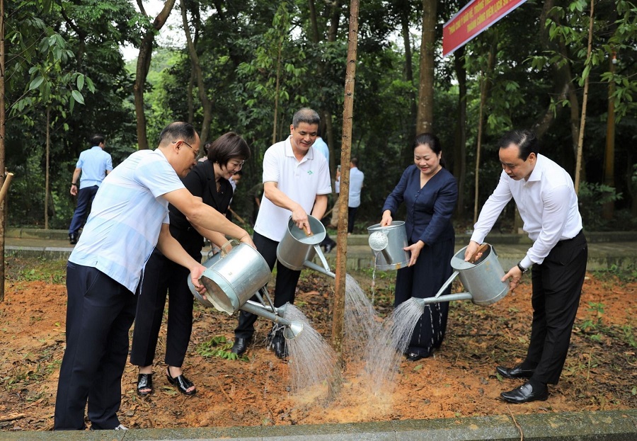 Supe Lâm Thao hưởng ứng chương trình trồng cây tại Khu di tích lịch sử Đền Hùng