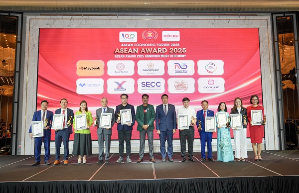 Các doanh nghiệp ASEAN được nhận Giải thưởng TOP 10 Thương hiệu Nổi tiếng ASEAN 2025