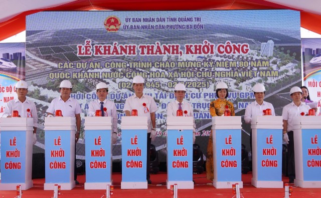 Quảng Trị khởi công khu tái định cư phục vụ dự án đường sắt tốc độ cao tại phường Ba Đồn
