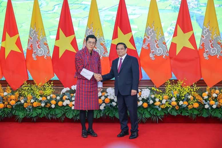 Thủ tướng Phạm Minh Chính hội kiến Quốc vương Bhutan
