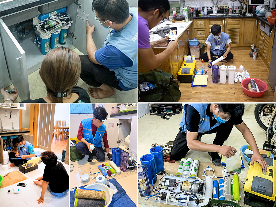 Nhân viên Kỹ thuật của Lọc nước 365 và khách hàng