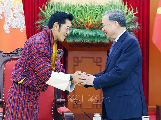 Tổng Bí thư Tô Lâm tiếp Quốc vương Bhutan Jigme Khesar Namgyel Wangchuck