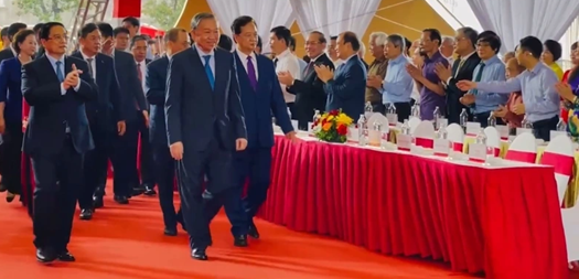 Lễ khánh thành Trung tâm Hội chợ Triển lãm Quốc gia tại Đông Anh, Hà Nội diễn ra có Tổng bí Thư Tô Lâm