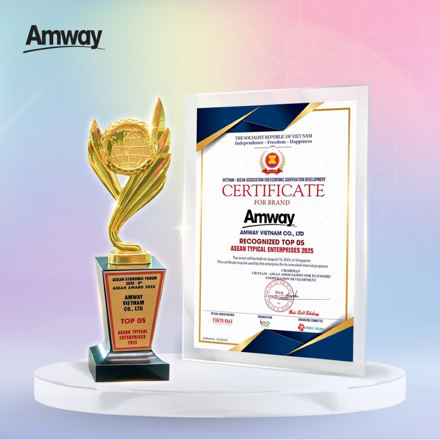 Amway Việt Nam được vinh danh trong Top 5 Doanh nghiệp tiêu biểu ASEAN Amway Việt Nam được vinh danh trong Top 5 Doanh nghiệp tiêu biểu ASEAN