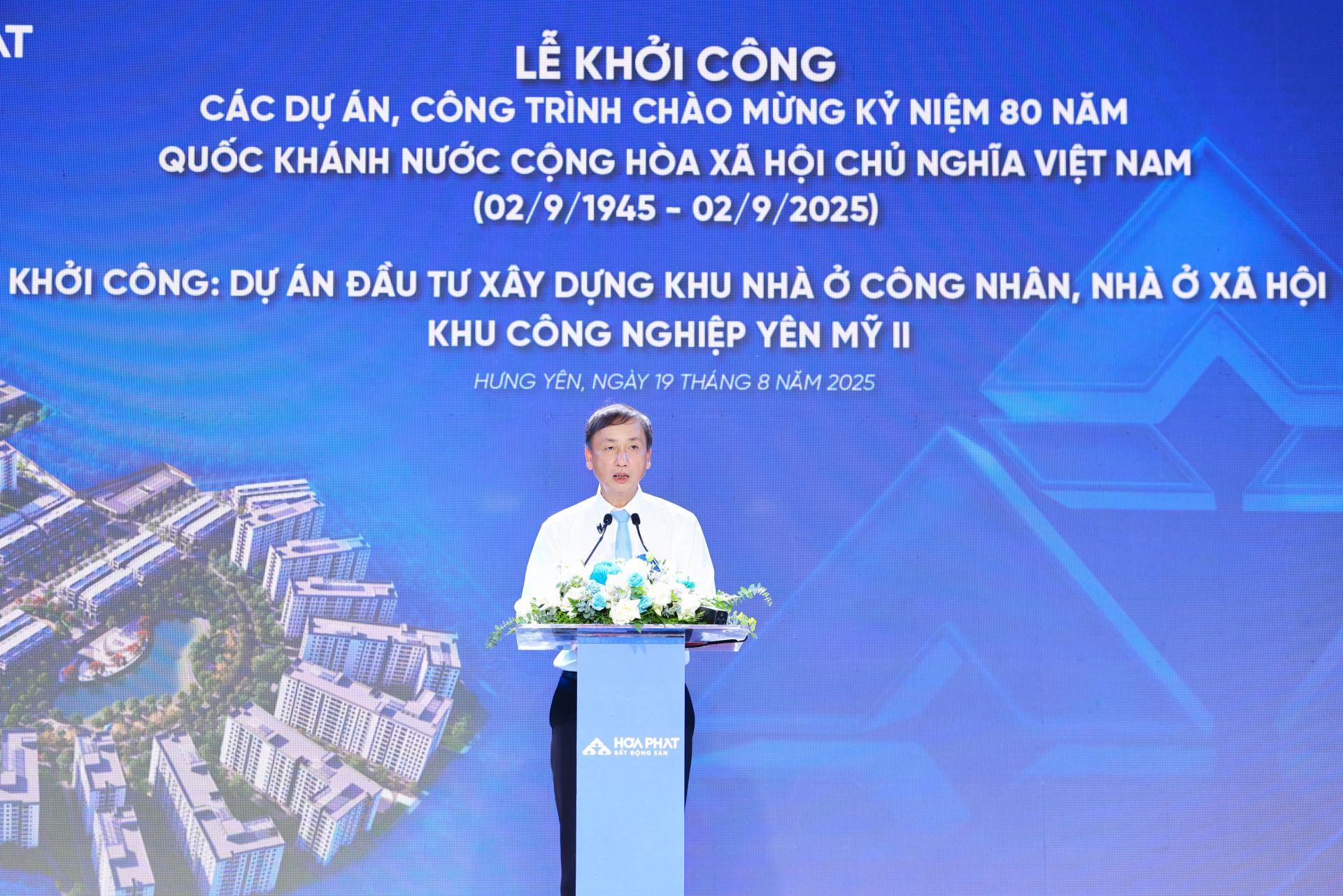 Ông Nguyễn Hùng Nam, Phó Chủ tịch UBND tỉnh phát biểu tại lễ khởi công. Ảnh: HPG Ông Nguyễn Hùng Nam, Phó Chủ tịch UBND tỉnh phát biểu tại lễ khởi công. Ảnh: HPG