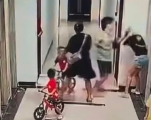 Chị T bị Đặng Chí Thành đánh tại sảnh chung cư