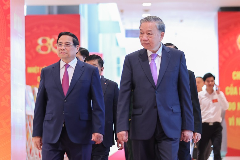 Tổng Bí thư Tô Lâm, Thủ tướng Phạm Minh Chính và các đại biểu dự Lễ kỷ niệm - Ảnh VGP/Nhật Bắc Tổng Bí thư Tô Lâm, Thủ tướng Phạm Minh Chính và các đại biểu dự Lễ kỷ niệm - Ảnh VGP/Nhật Bắc