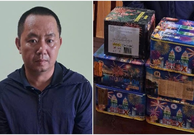 Đối tượng Đặng Ngọc Hương cùng tang vật bị bắt giữ.