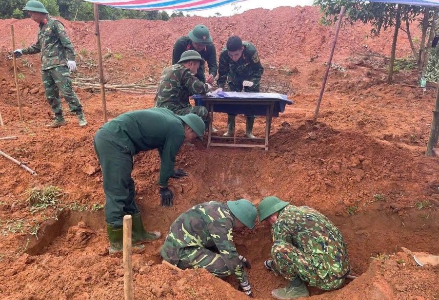 Quảng Trị: Tìm thấy, cất bốc và quy tập 4 hài cốt liệt sĩ tại Khe Sanh