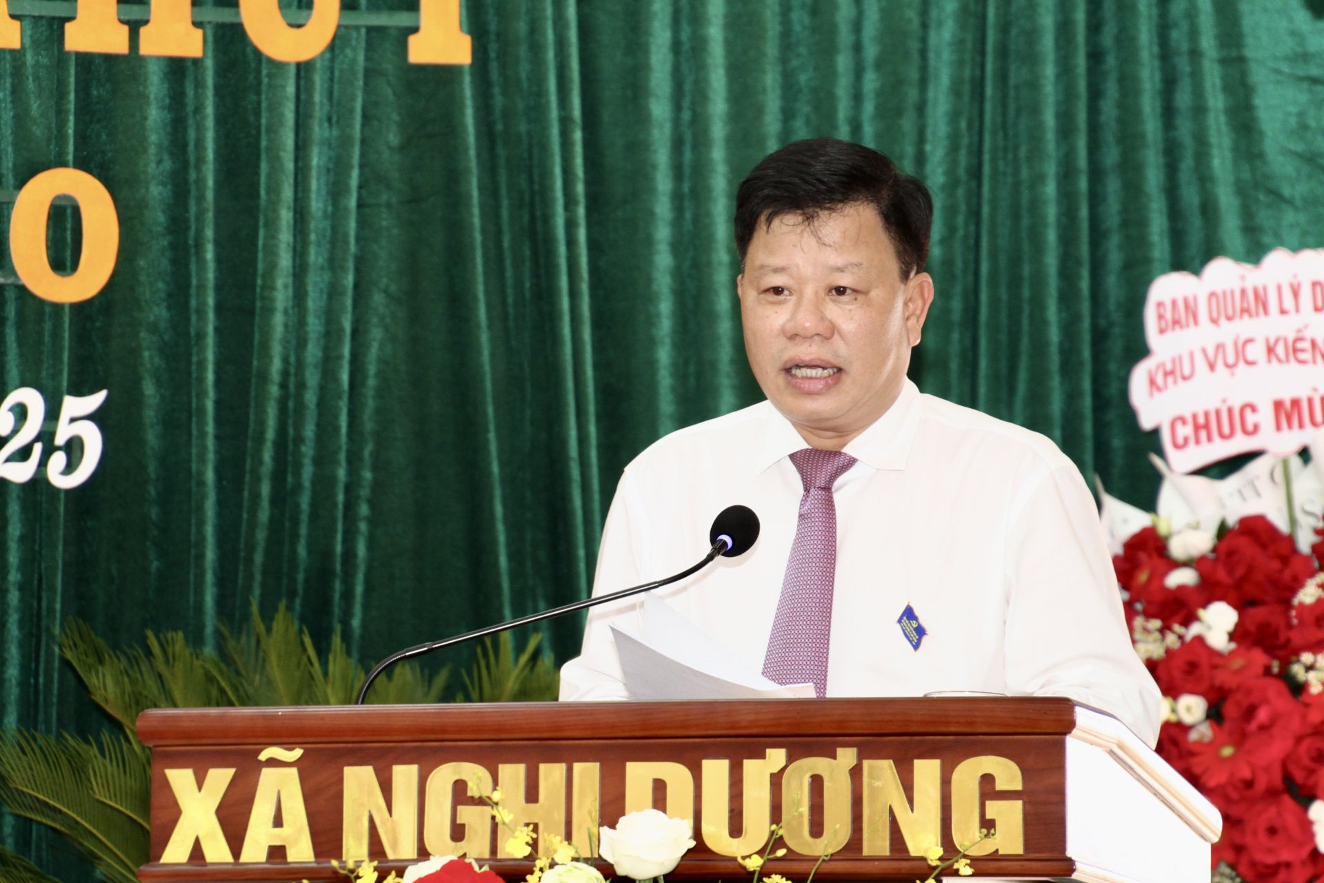 Đồng chí Lê Trung Kiên, Trưởng ban Ban Quản lý KKT Hải Phòng phát biểu chỉ đạo Đại hội.