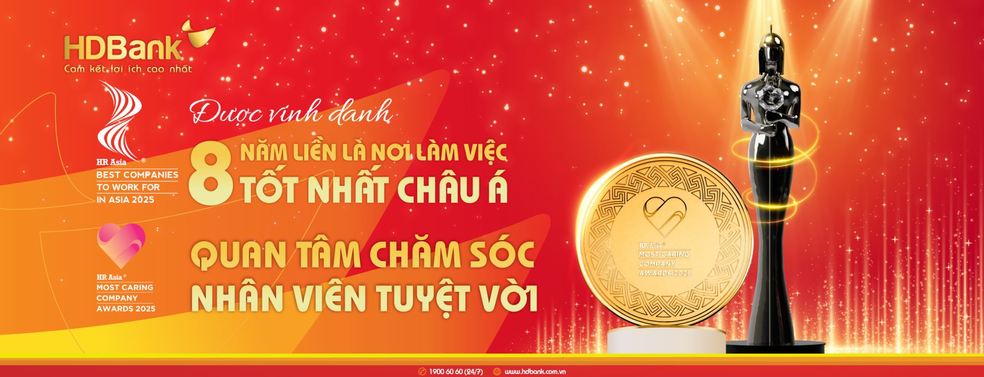 Năm 2025, HDBank còn được trao giải thưởng “Most Caring Company Awards” - Quan tâm chăm sóc nhân viên tuyệt vời Năm 2025, HDBank còn được trao giải thưởng “Most Caring Company Awards” - Quan tâm chăm sóc nhân viên tuyệt vời