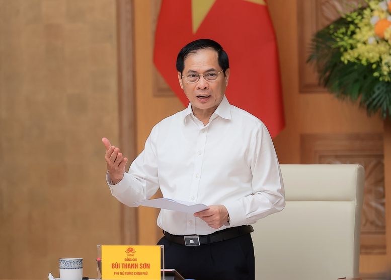 Phó Thủ tướng Bùi Thanh Sơn khẳng định việc đăng cai Năm APEC 2027 là cơ hội để Việt Nam phát huy vai trò, trách nhiệm, khẳng định vị thế chiến lược về kinh tế, thương mại trong định hình trật tự kinh tế quốc tế mới. Ảnh: VGP/Hải Minh