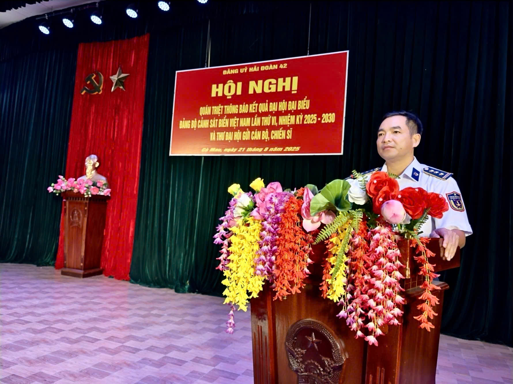 Hải đoàn 42 tổ chức Hội nghị quán triệt, thông báo kết quả Đại hội Đại biểu Đảng bộ Cảnh sát Biển Việt Nam lần thứ VI, nhiệm kỳ 2025 – 2030