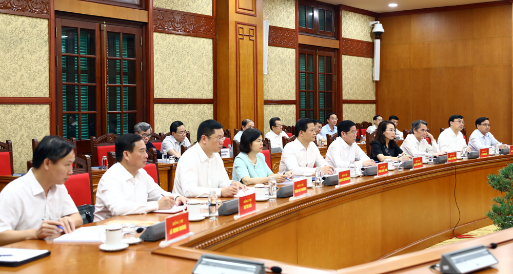 Các đại biểu tỉnh Bắc Ninh tại buổi làm việc.