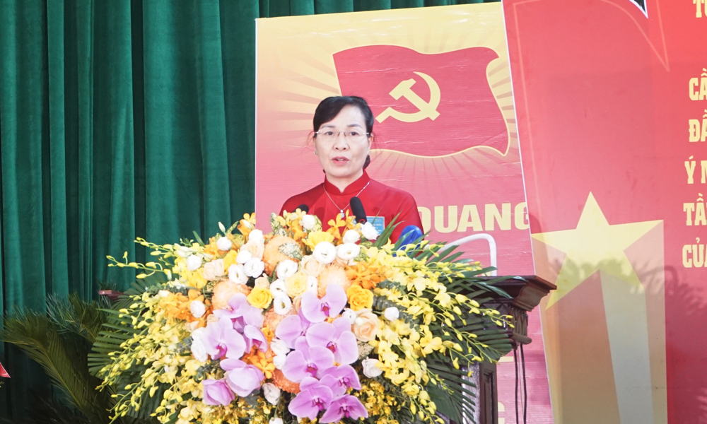 Đồng chí Nguyễn Thị Hà phát biểu chỉ đạo tại Đại hội. Đồng chí Nguyễn Thị Hà phát biểu chỉ đạo tại Đại hội.