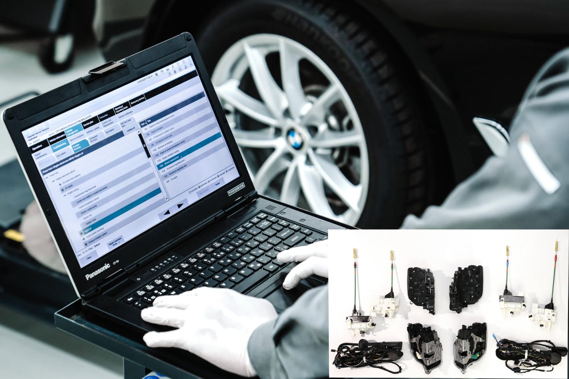 Phụ kiện cửa hít tự động chính hãng BMW được cập nhật cài đặt phần mềm hệ thống.