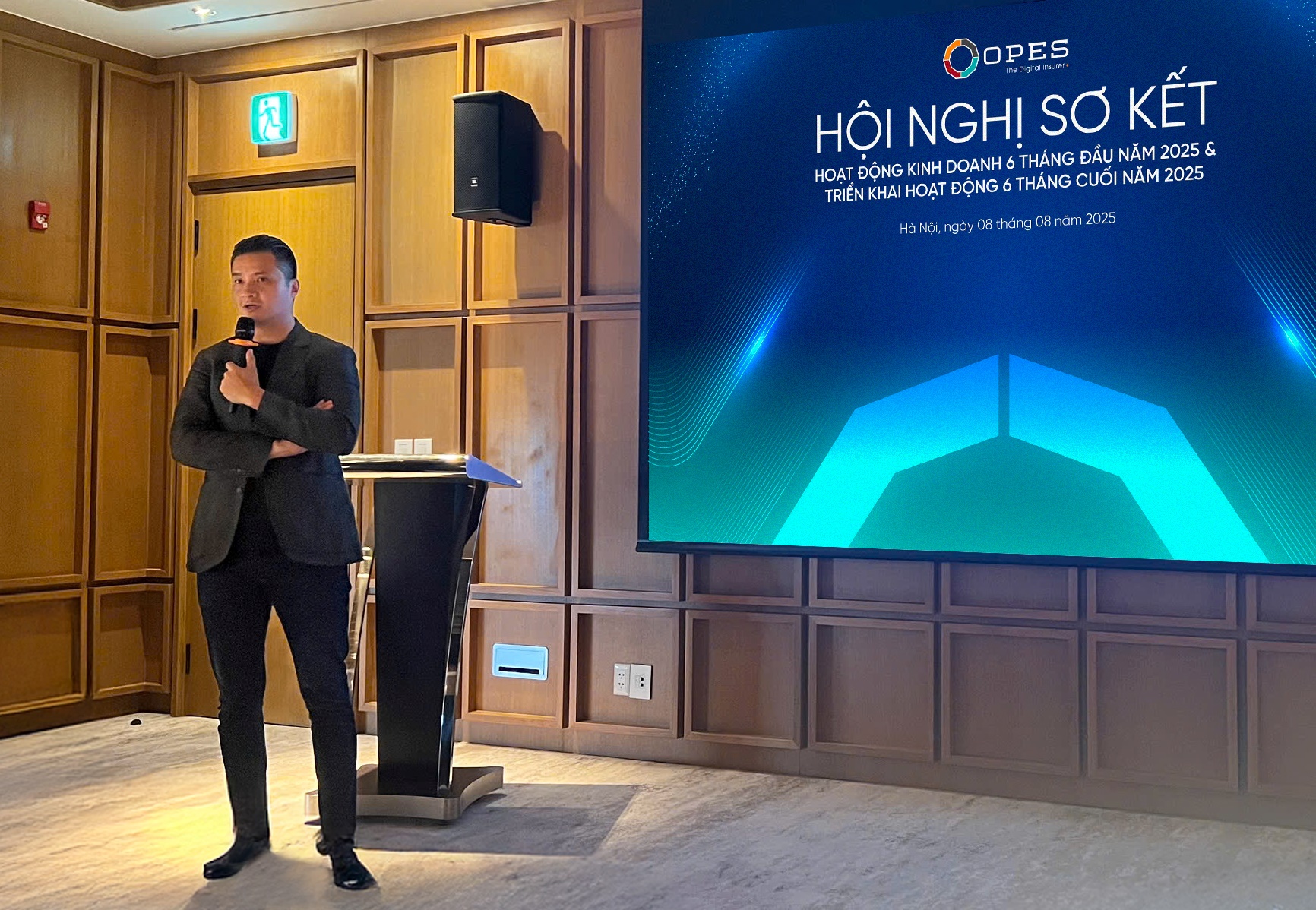 Ông Nguyễn Hữu Tự Trí – Phó Tổng Giám đốc thường trực của OPES phát biểu trong Hội nghị sơ kết