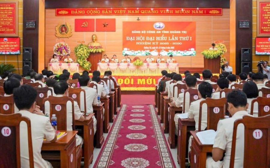 Đại hội đại biểu Đảng bộ Công an tỉnh Quảng Trị, nhiệm kỳ 2025 - 2030.
