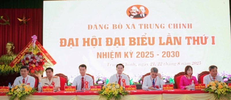 Đảng bộ xã Trung Chính tổ chức Đại hội đại biểu Đảng bộ xã lần thứ I, nhiệm kỳ 2025-2030