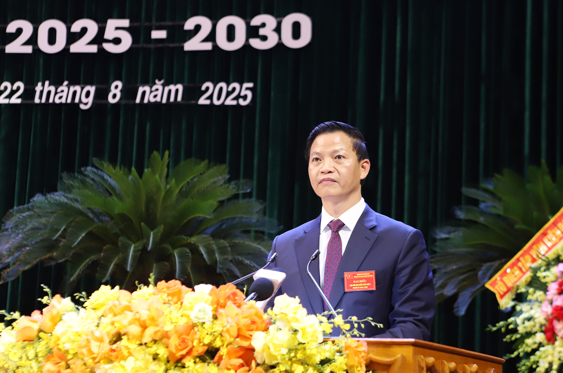 Chủ tịch UBND tỉnh Vương Quốc Tuấn phát biểu bế mạc Đại hội