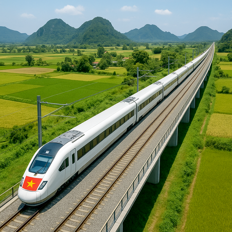 Luật Đường sắt 2025 đã có các quy định nhằm thúc đẩy, khuyến khích phát triển công nghiệp đường sắt, chuyển giao khoa học công nghệ - Ảnh: Vẽ Al Luật Đường sắt 2025 đã có các quy định nhằm thúc đẩy, khuyến khích phát triển công nghiệp đường sắt, chuyển giao khoa học công nghệ - Ảnh: Vẽ Al