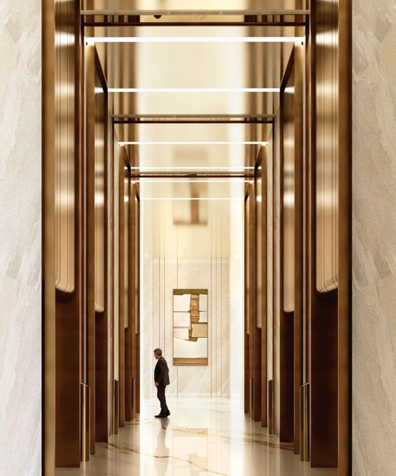 Với “siêu thang máy”, cư dân không còn phải chờ đợi trong khung giờ cao điểm. Ảnh: Sun Property