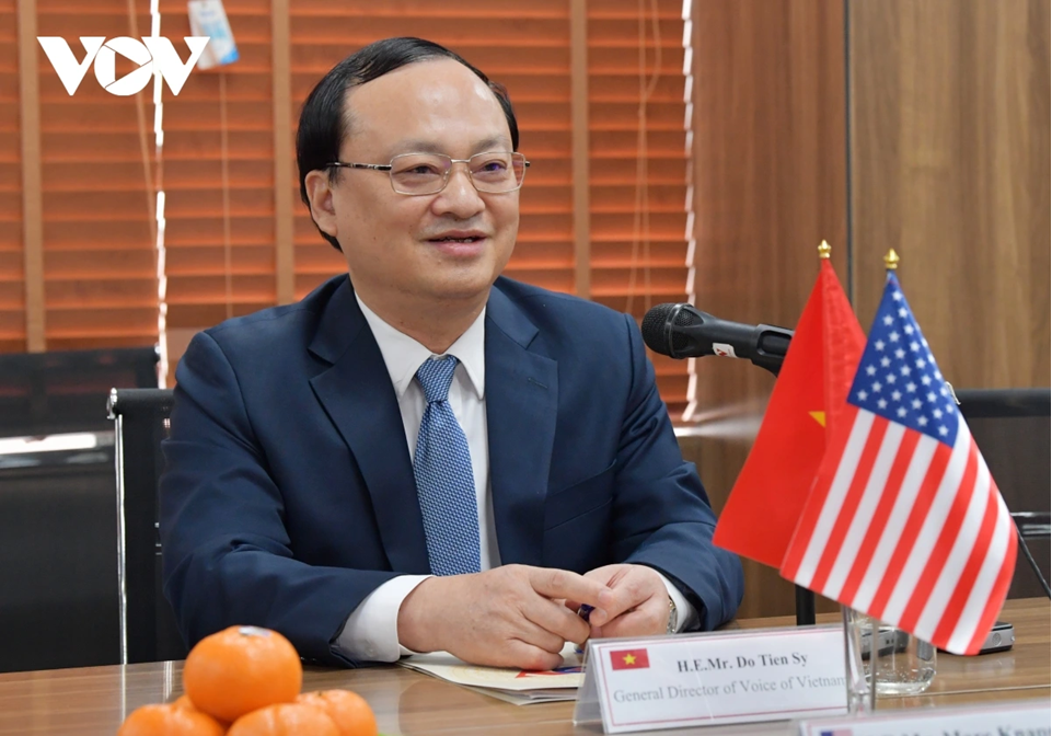 Tổng Giám đốc Đài Tiếng nói Việt Nam Đỗ Tiến Sỹ phát biểu