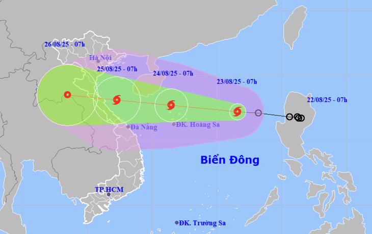 Bão số 5 vừa hình thành, cường độ có thể đạt cấp 12, giật cấp 15