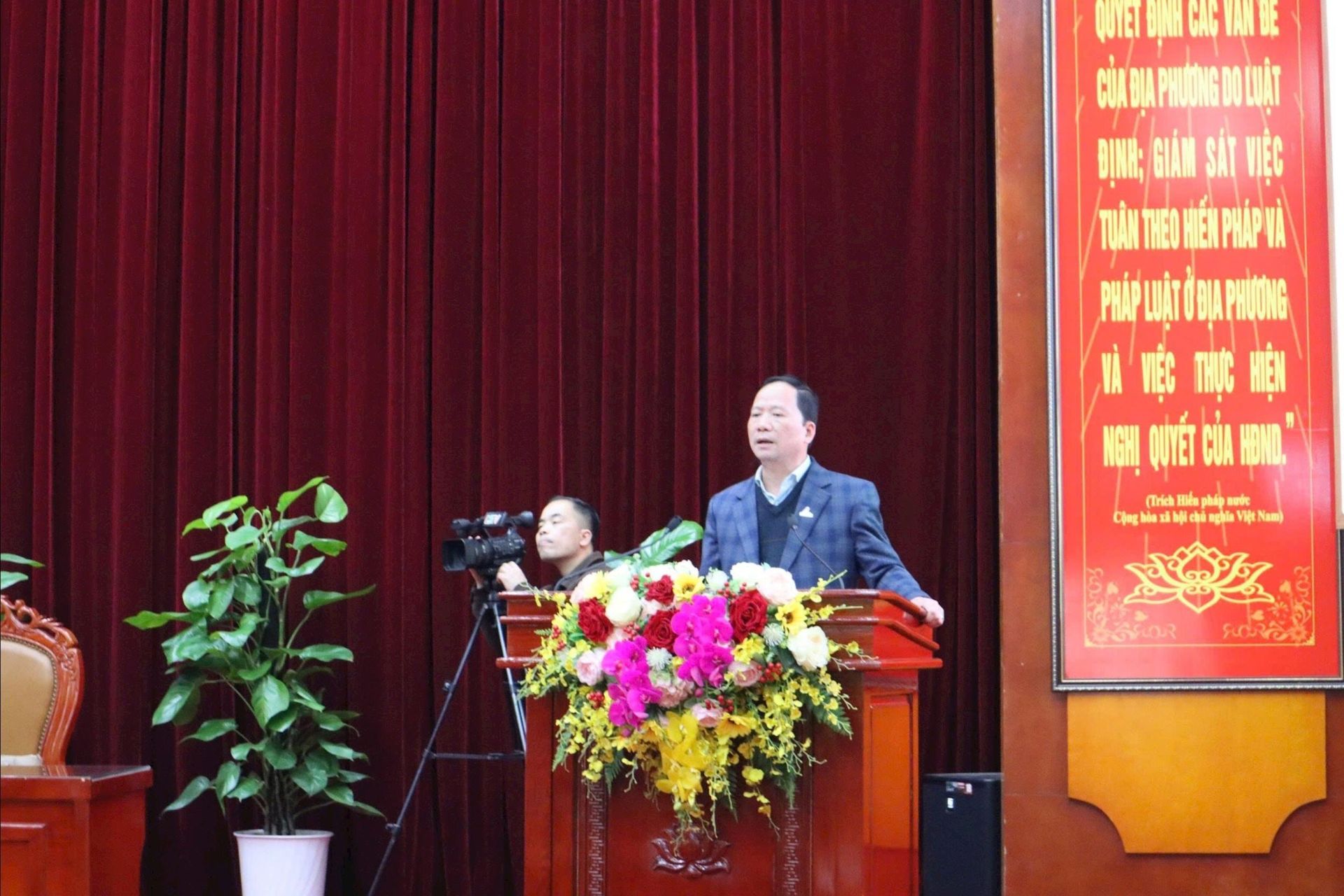 Giám đốc Sở Văn hóa, Thể thao và Du lịch tỉnh Lạng Sơn Nguyễn Đặng Ân phát biểu Giám đốc Sở Văn hóa, Thể thao và Du lịch tỉnh Lạng Sơn Nguyễn Đặng Ân phát biểu