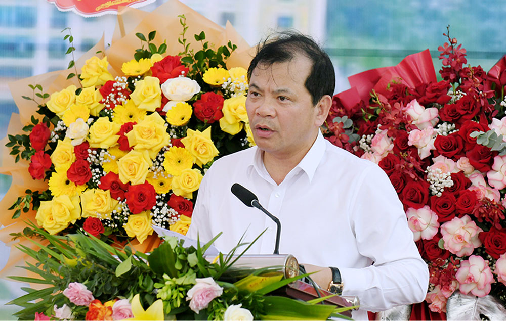 Đồng chí Phan Thế Tuấn phát biểu tại buổi lễ.