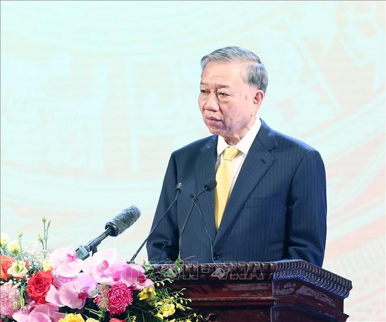 Tổng Bí thư Tô Lâm phát biểu. Ảnh: TTXVN