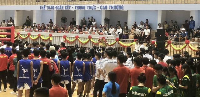 Quang cảnh Lễ khai mạc Giải Kickboxing Trẻ toàn quốc năm 202 Ảnh: Viết Hiền Quang cảnh Lễ khai mạc Giải Kickboxing Trẻ toàn quốc năm 202 Ảnh: Viết Hiền