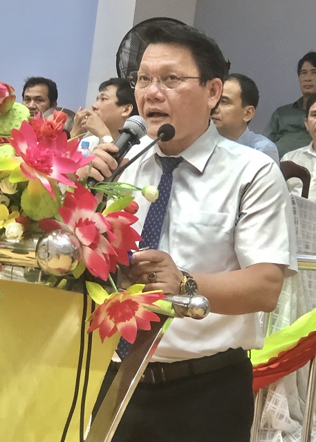 Ông Bùi Trung Hiếu phát biểu khai mạc giải. Ảnh: Viết Hiền Ông Bùi Trung Hiếu phát biểu khai mạc giải. Ảnh: Viết Hiền