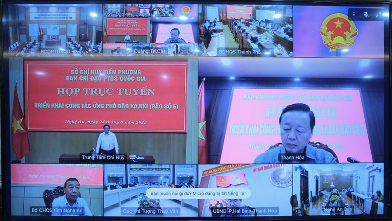 Cuộc họp kết nối trực tuyến tới các địa phương, cơ quan - Ảnh VPG/Minh Khôi